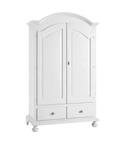 Armadio classico 2 ante legno bianco sporco  125x61x200 - Mobili 2G