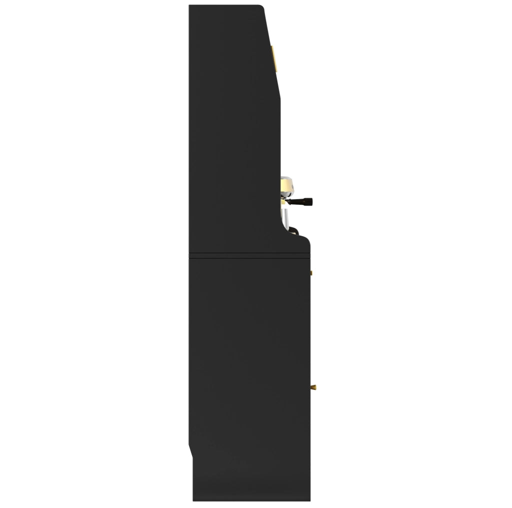 ARMADIO ALTO 120x40x180 cm Nero con LED e 2 cassetti