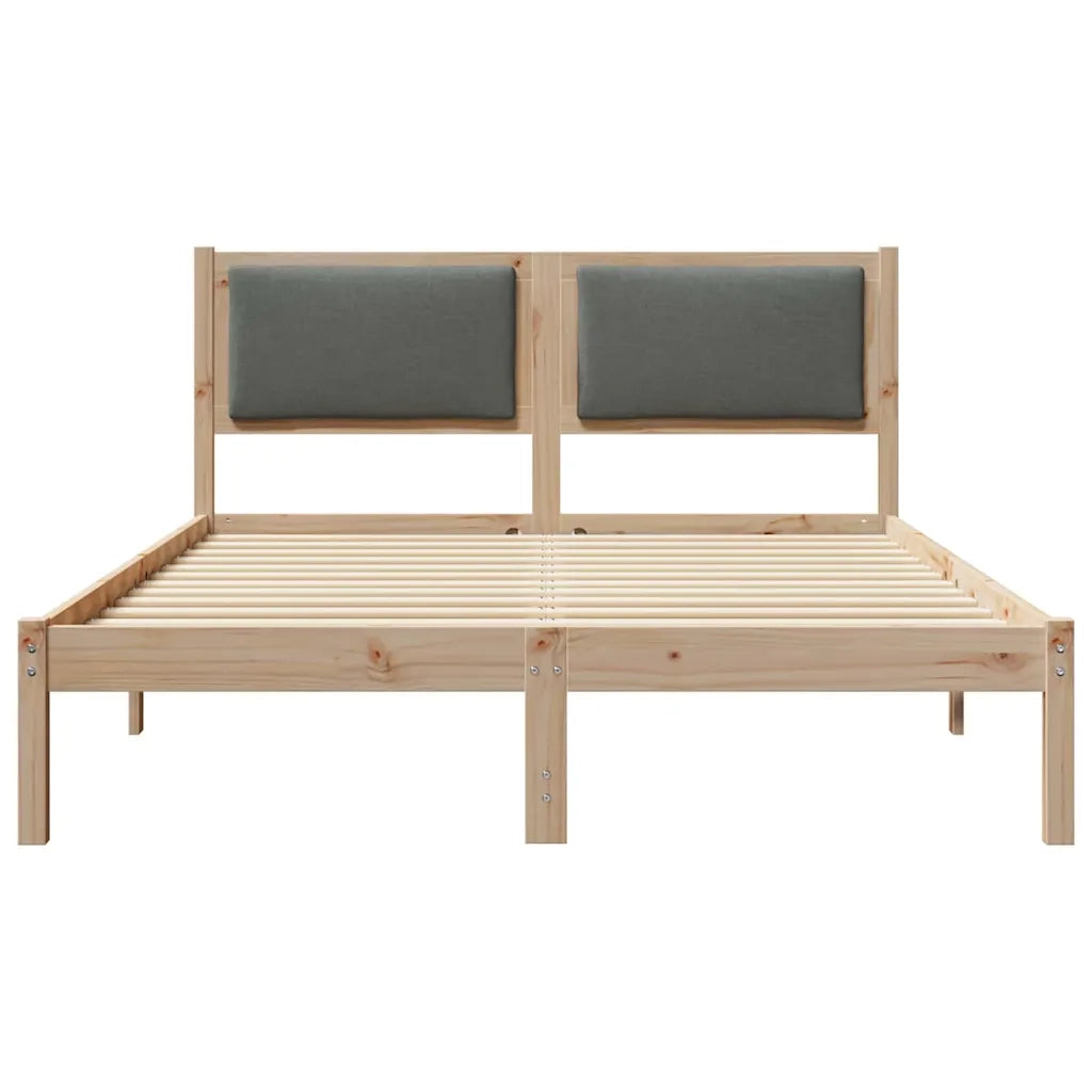 Letto matrimoniale | Letto per adulti | Struttura del letto Grigio scuro 140 x 200 cm Pino massello