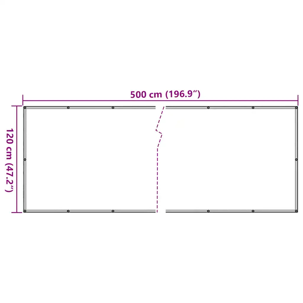 Schermo da balcone | Paravento da Balcone Antracite 500x120 cm in PVC