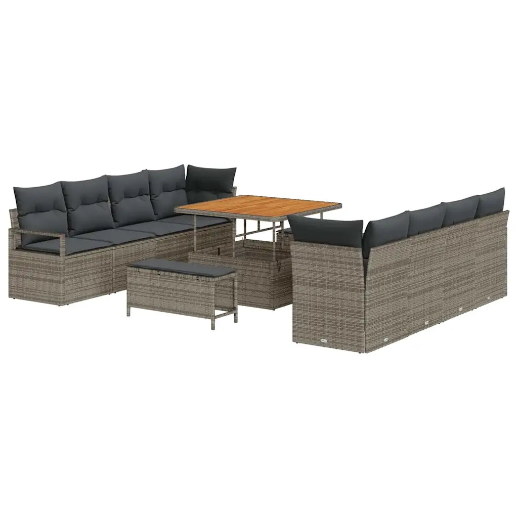 Set Divano da Giardino con cuscino Grigio 100 x 100 x 71 cm
