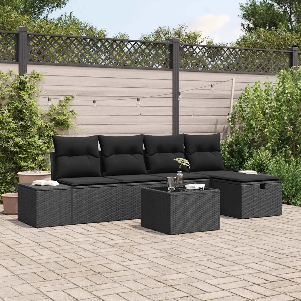 Set di divani con cuscino 5 pcs polyrattan 3360704
