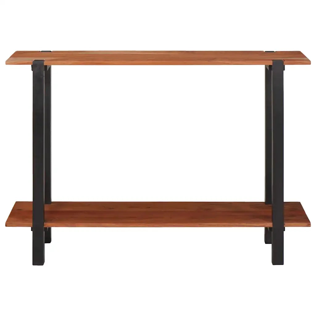 Tavolo consolle con lo scaffale Marrone e Nero 110 x 30 x 75 cm 4104003