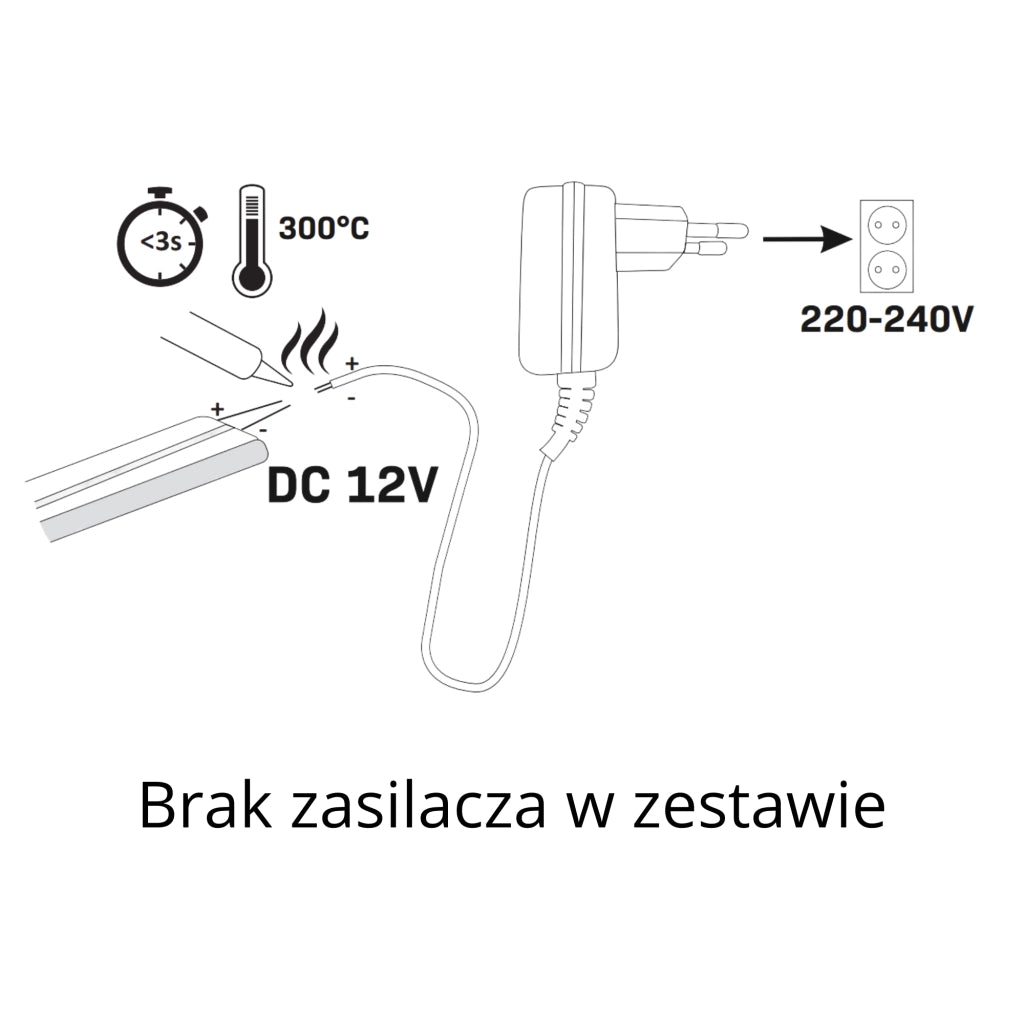 Striscia LED Neon flessibile 12V 5m arancione IP65 Polux