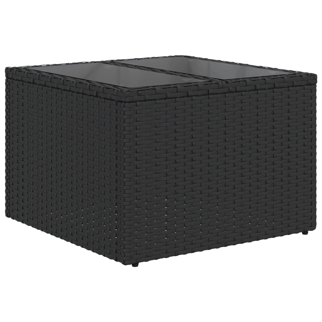 Set Divani da Giardino con Cuscini 7pz Nero Polyrattan 3249234