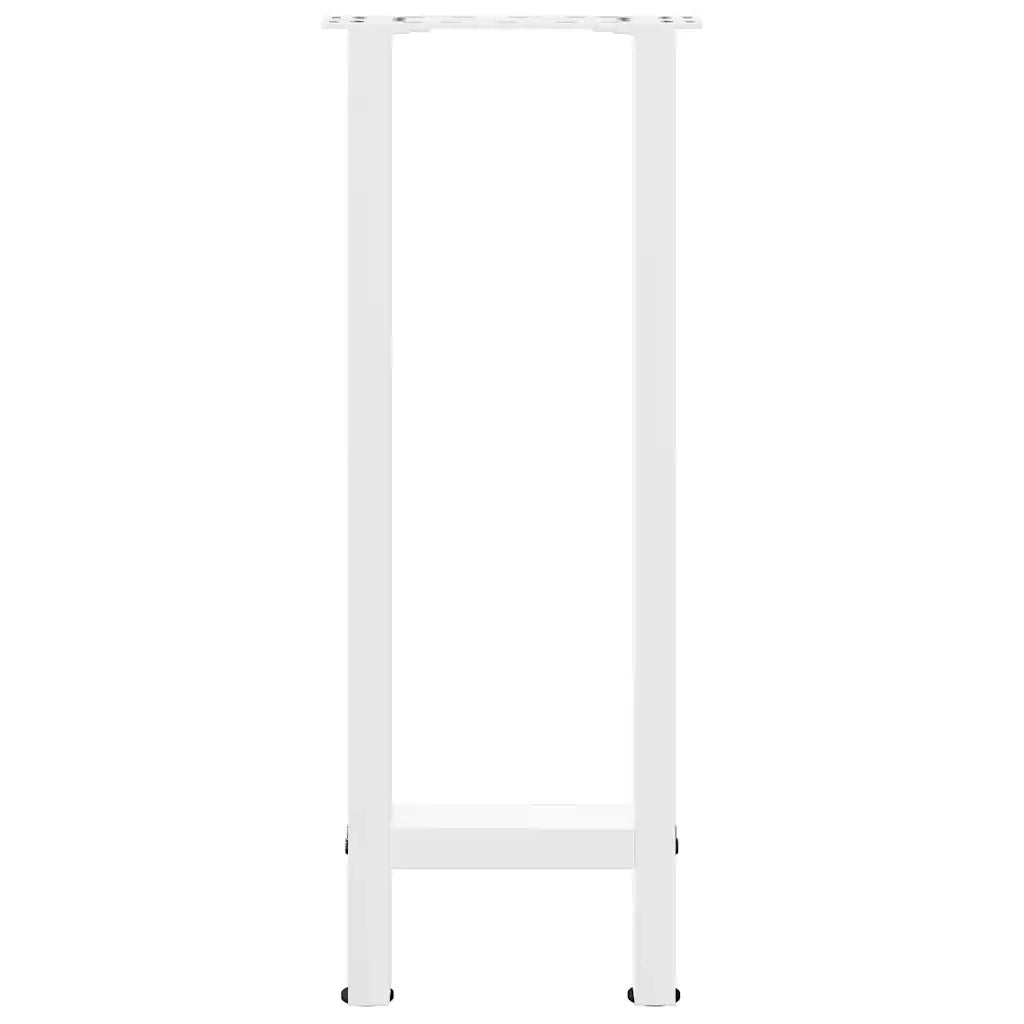 Pieds de table console Blanc 2 pièces 38 x (72-73) cm Acier