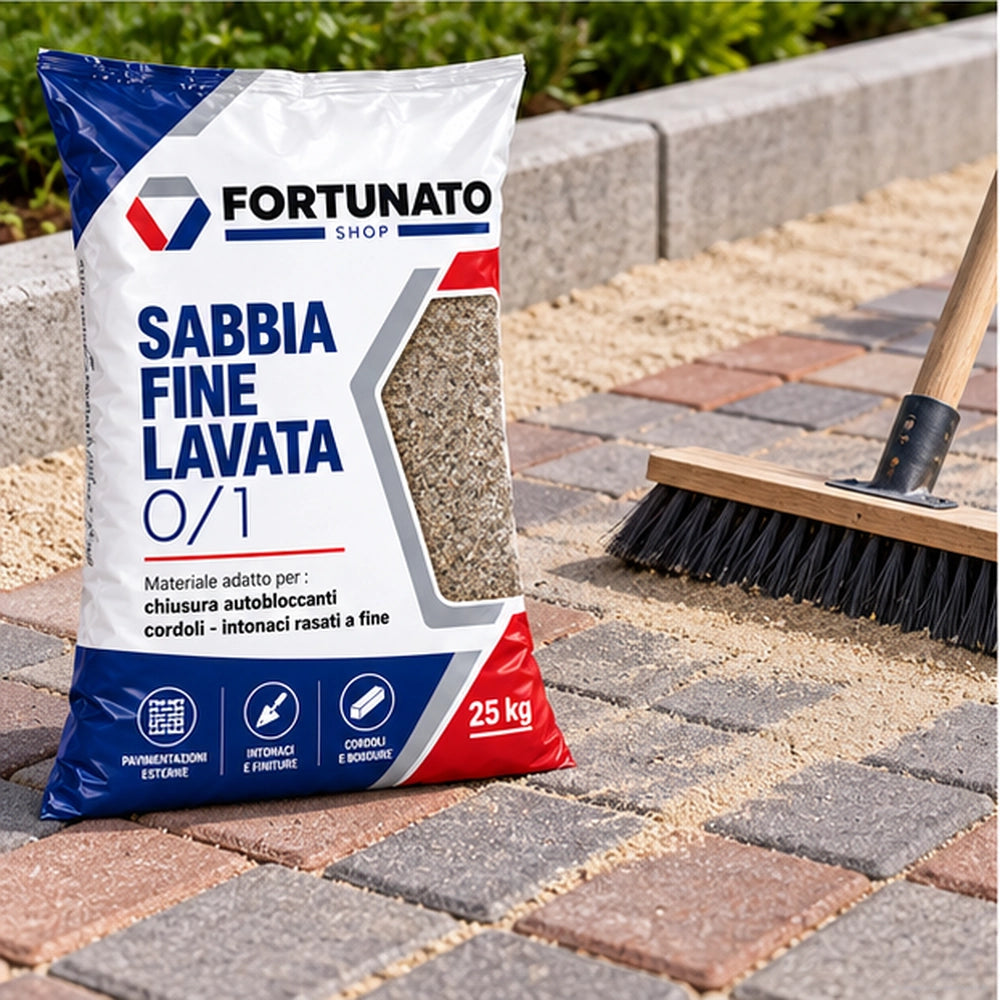 Fortunato sabbia fine lavata 0/1 del po 25 kg produzione intonaci malte rasanti