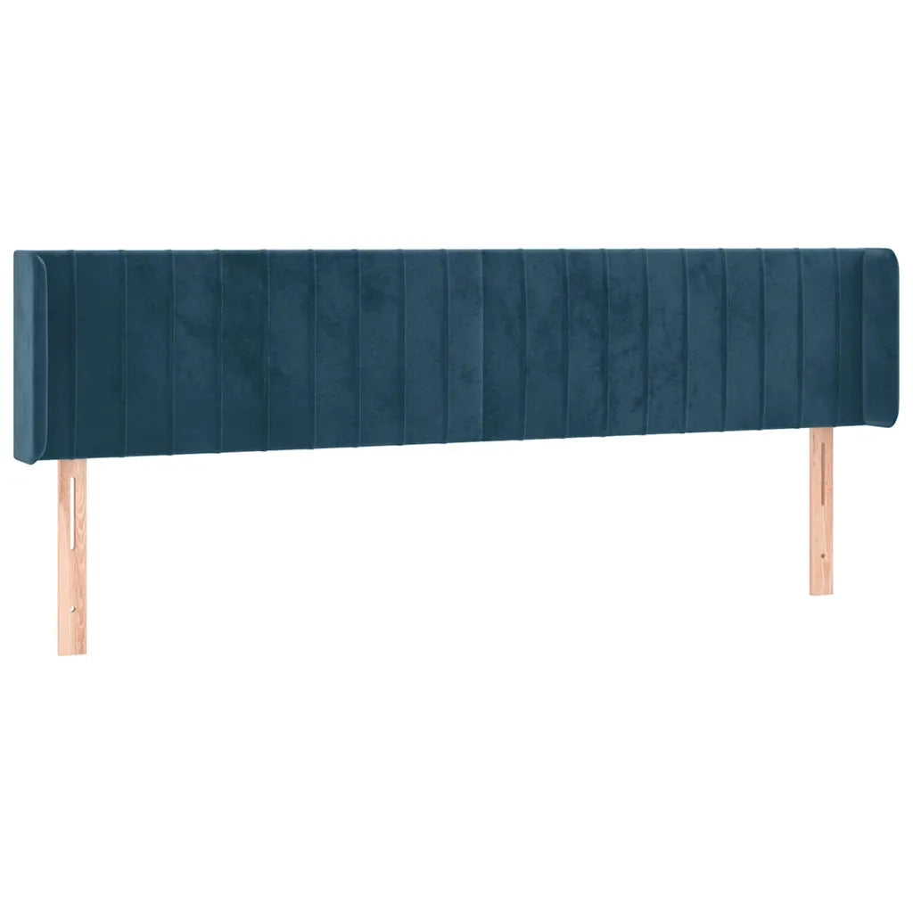 Testiera a LED Blu Scuro 163x16x78/88 cm in Velluto 3123532