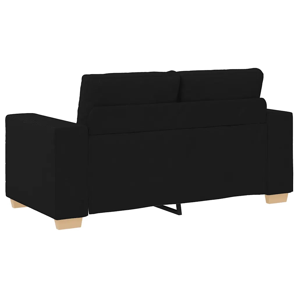 Set divano a 2 pz con Cuscini in Tessuto Nero 3324712