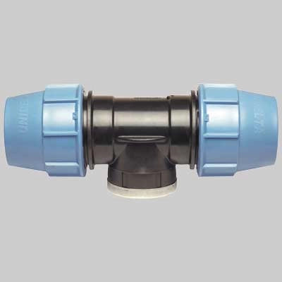 RACCORDO A TEE FEMMINA PLASTICA  50 x 2 x 50     UNIDELTA
