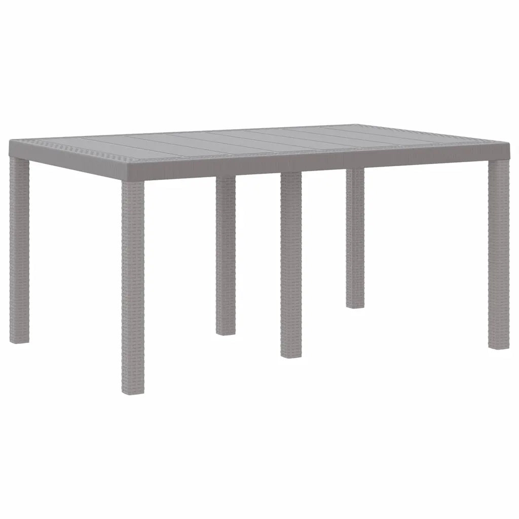 Set da Pranzo per Giardino 5 pcs Grigio chiaro Rattan Polt 3378708