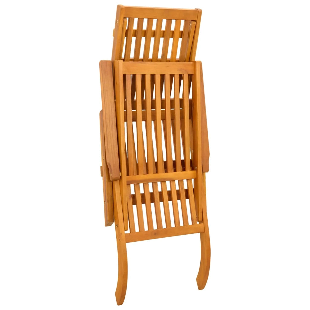 Lettino prendisole reclinabile e pieghevole 2 pcs Naturale 3415407