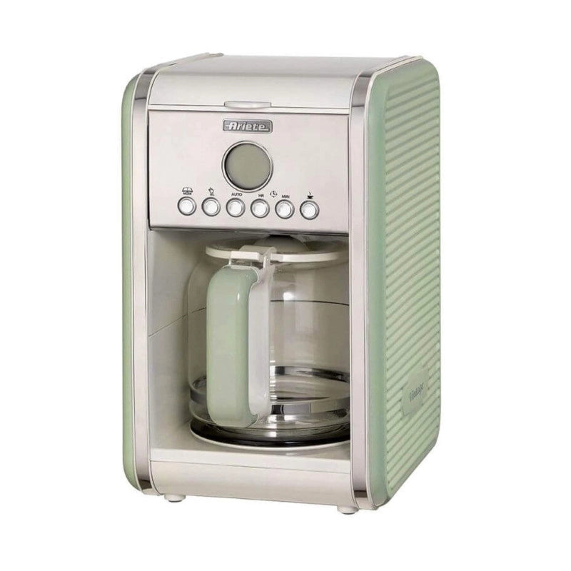 Macchina per caffè americano - 12 tazze - Caraffa in vetro - Programmazione 24h - Autospegnimento - 2000W - Verde