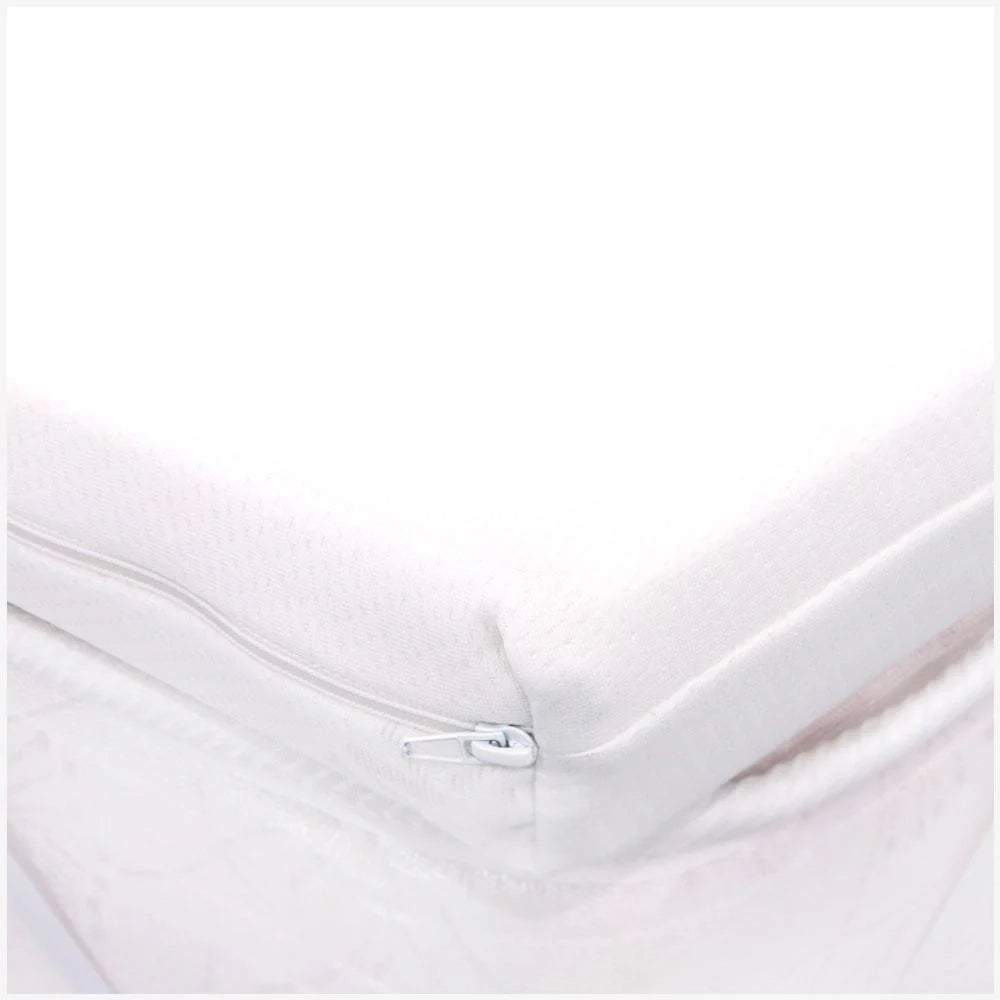 Topper 140x195 cm per materasso in MemoryFoam - alto 8 cm, sfoderabile, tessuto AloeVera | Correttore H8