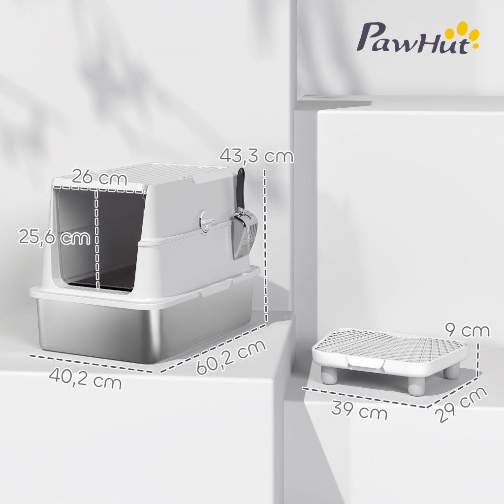 Casetta per gatti ¨C Minimal ¨C Acciaio inossidabile, Grigio chiaro, XL