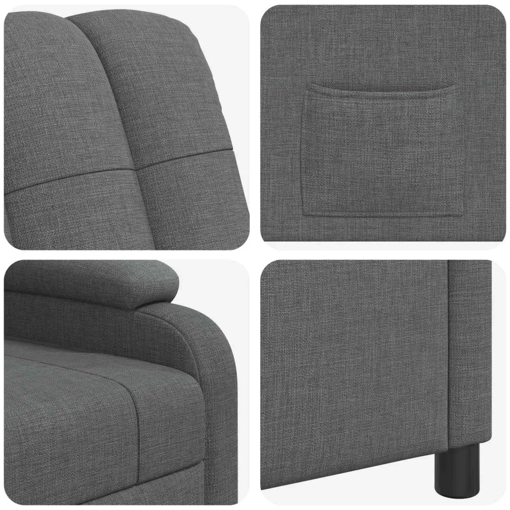 Poltrona reclinabile Grigio Scuro Tessuto 42034958