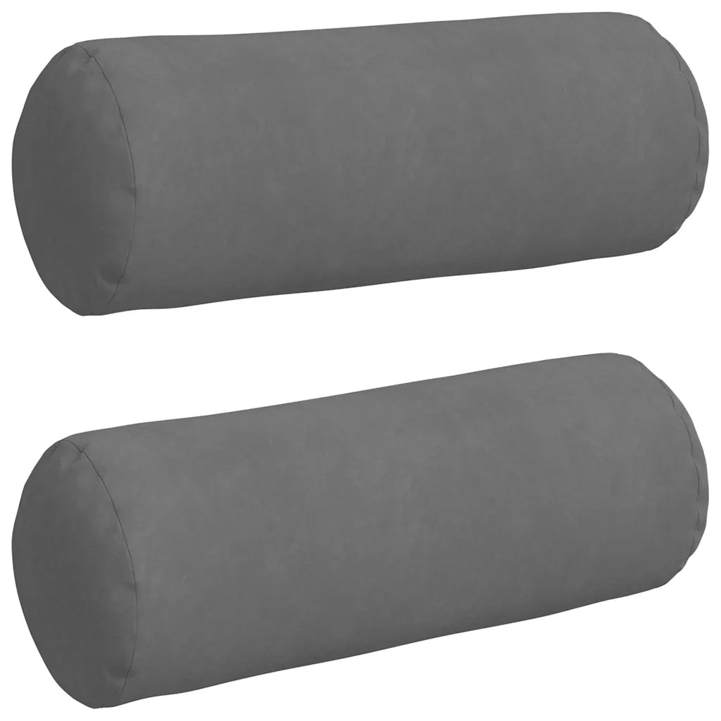 Cuscini a rullo 2 pcs Grigio scuro Ø 25 x 70 cm 42014342