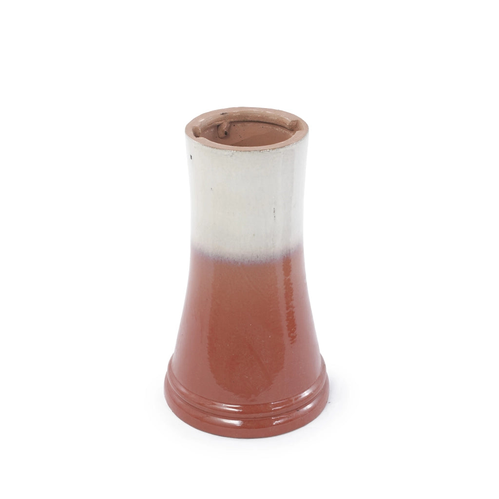 Bagno per Uccelli in Ceramica Artigianale Ø 43 cm, H 45 cm, Resistente alle Intemperie e al Gelo, Finitura Smaltata Bicolore