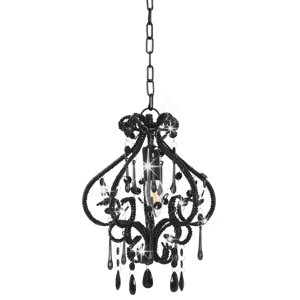 Plafoniera rotonda moderna dal design stravagante 24 x 32 cm che crea un'atmosfera accogliente in metallo nero 02_0046401