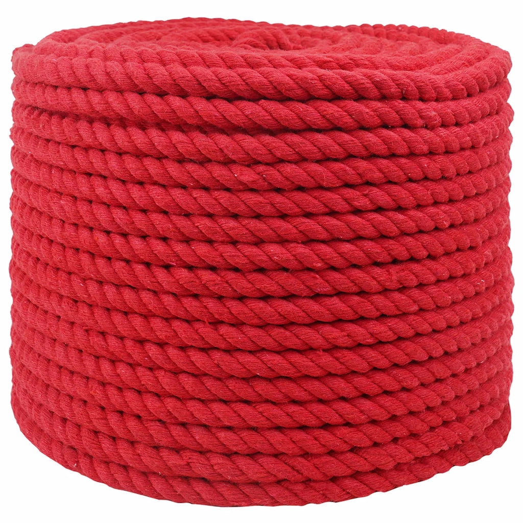 Corda di Cotone 10 mm 25 m Rosso 100% Cotone 42011907