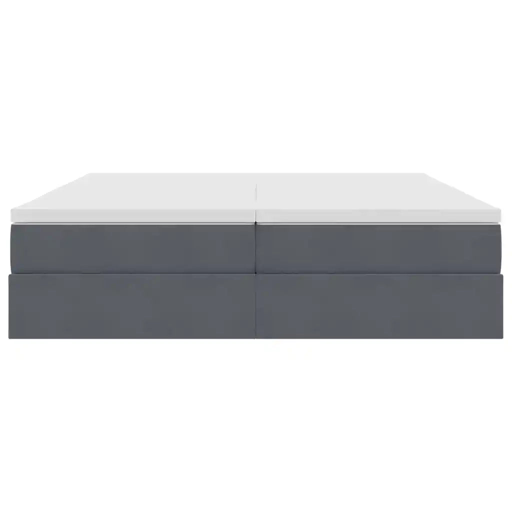 Letto con contenitore e materasso Grigio scuro 180 x 200 cm 3370362