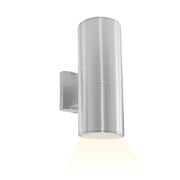 APPLIQUE DA PARETE LED LAMPADA ESTERNO DESIGN MODERNO ALLUMINIO ARGENTO SILVER