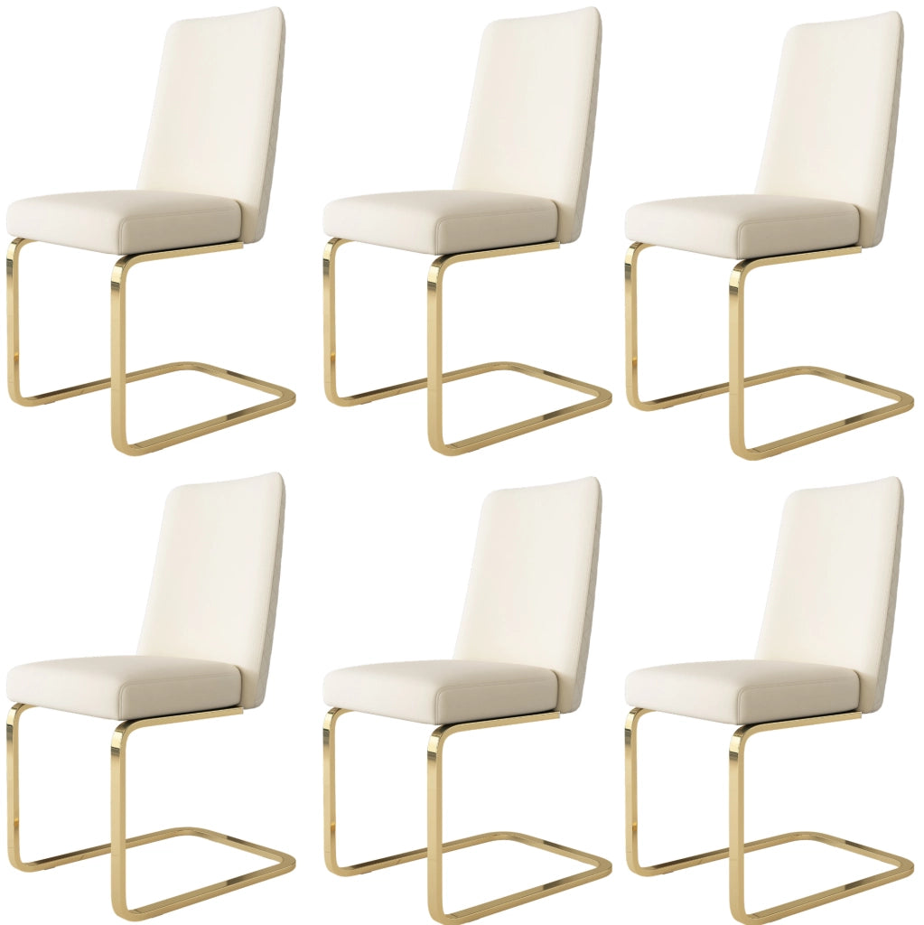 SEDIA da pranzo in velluto beige, set da 6 pezzi