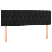Testiera | Testata Nera 160x7x78/88 cm in Velluto