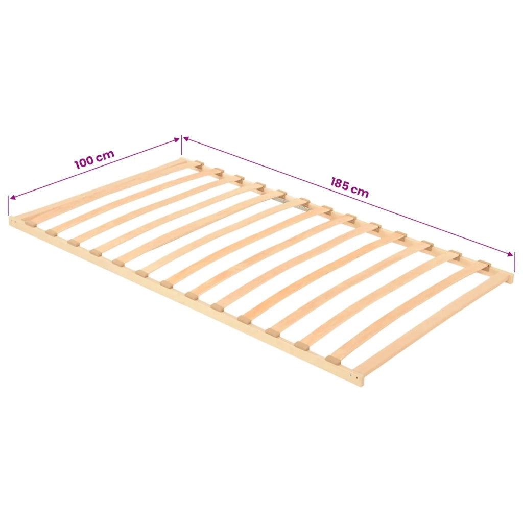 Base a doghe Marrone 100 x 190 cm Legno massello di faggio 42015279