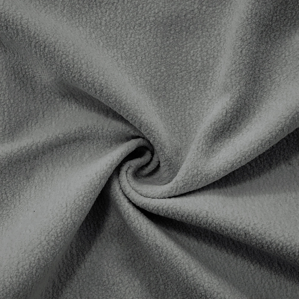 Divano angolare Cloud - Xylo - 2 posti in chenille con ampi braccioli e pouf, grigio