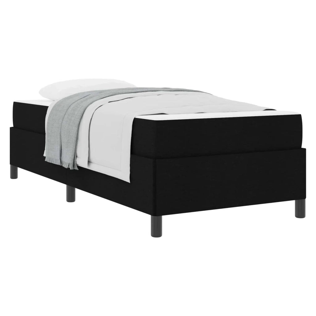 Letto a molle Nero 100 x 200 cm Tessuto