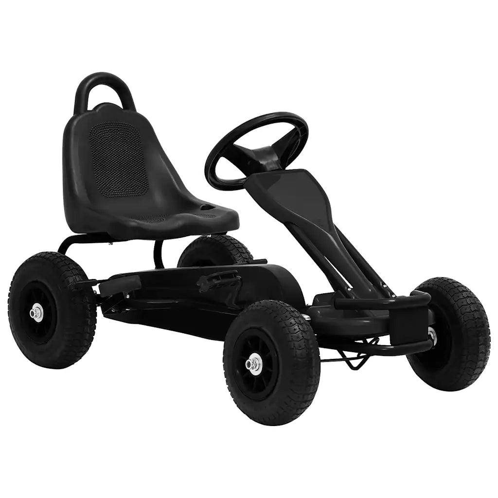Go Kart a Pedali con Pneumatici Nero 80199