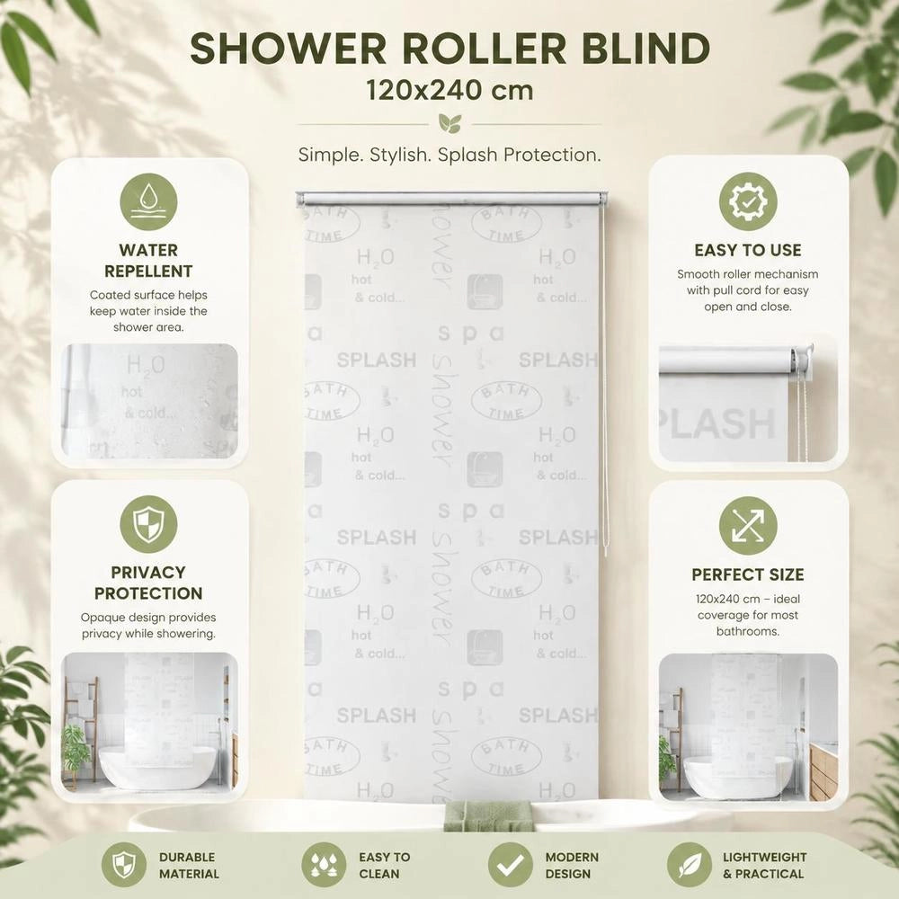 Shower Blind 120x240 Cm Splash Design