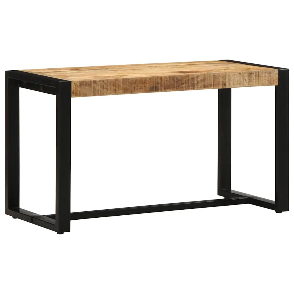 Panca-Sgabello 80x35x45 cm in Legno Massello di Mango Grezzo