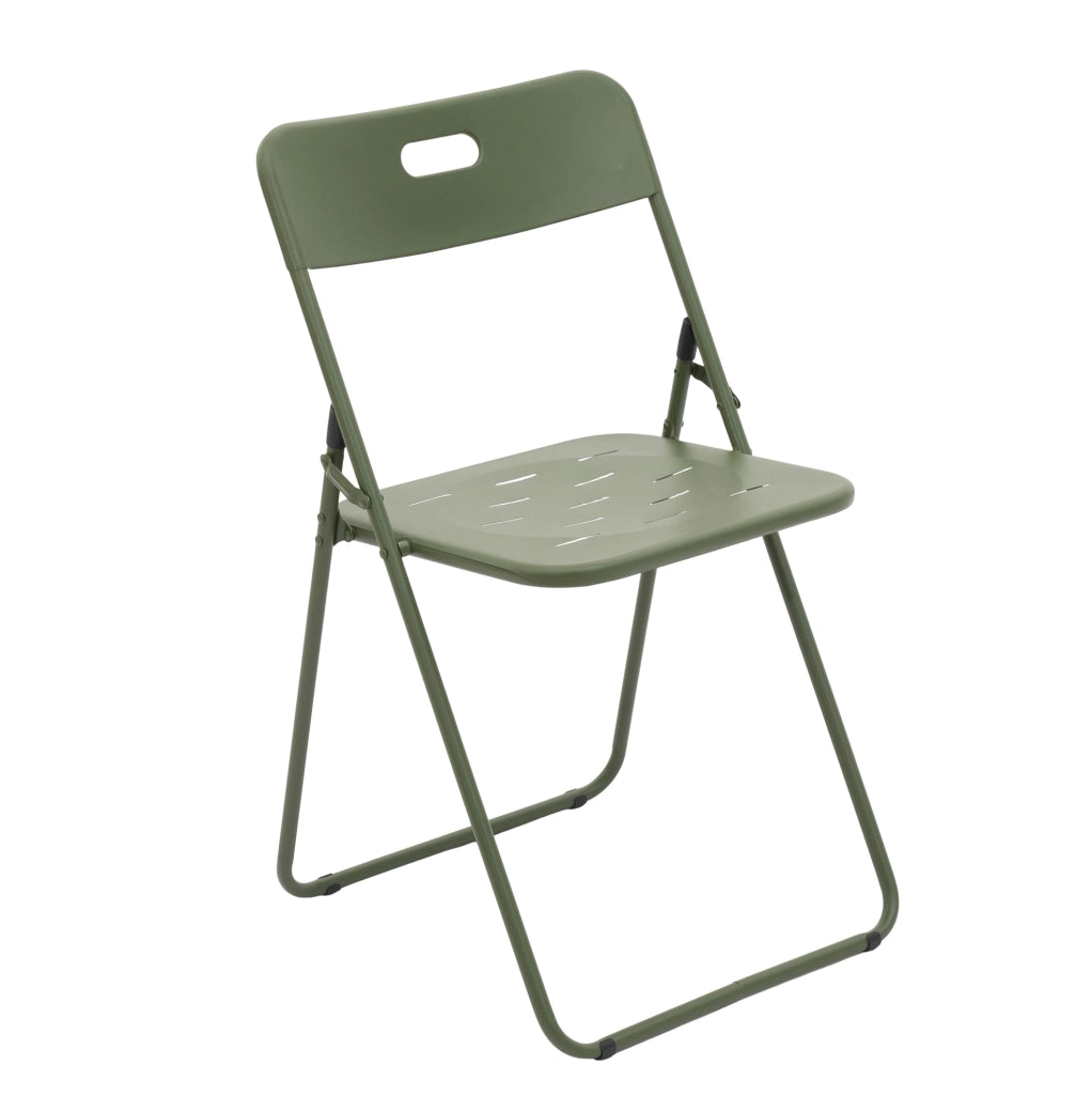 Set bistrot da esterno pieghevole verde con 2 sedie e tavolo