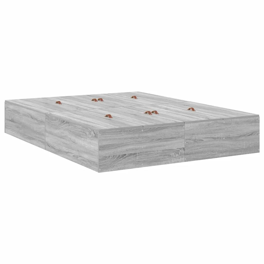 Struttura letto con contenitore Grigio Sonoma 140 x 200 cm 3335378
