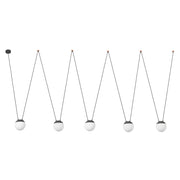 Faro Barcelona 28376-5L - MINE SPACE 5L Sospensione grigia