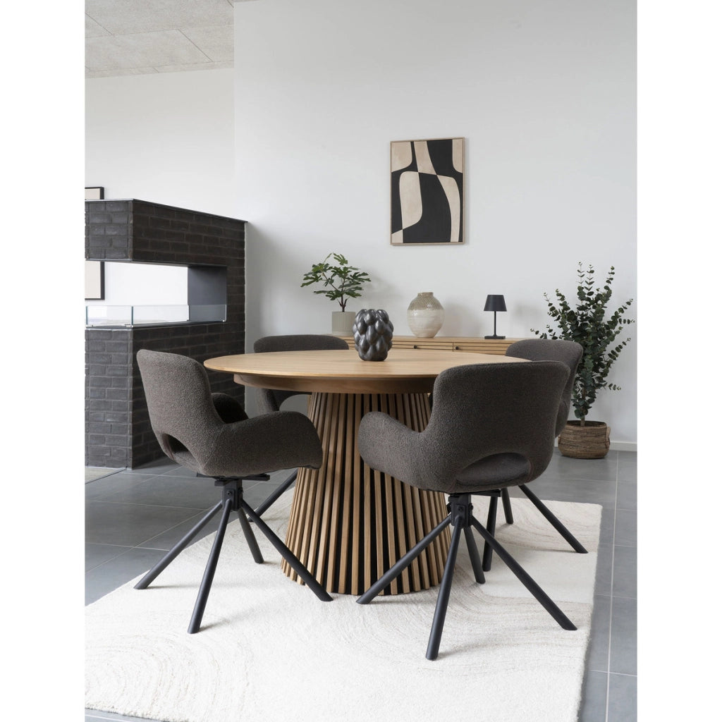 Set di 2 Sedie Amorim, Marrone, Tessuto, 58x59x82,5 cm