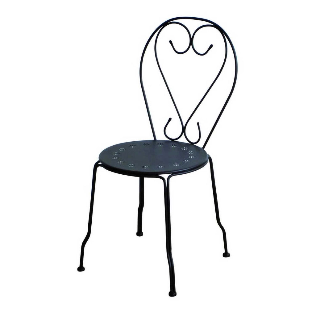 Sedia in Metallo Antracite 41x48 cm 90 cm mod. New Old