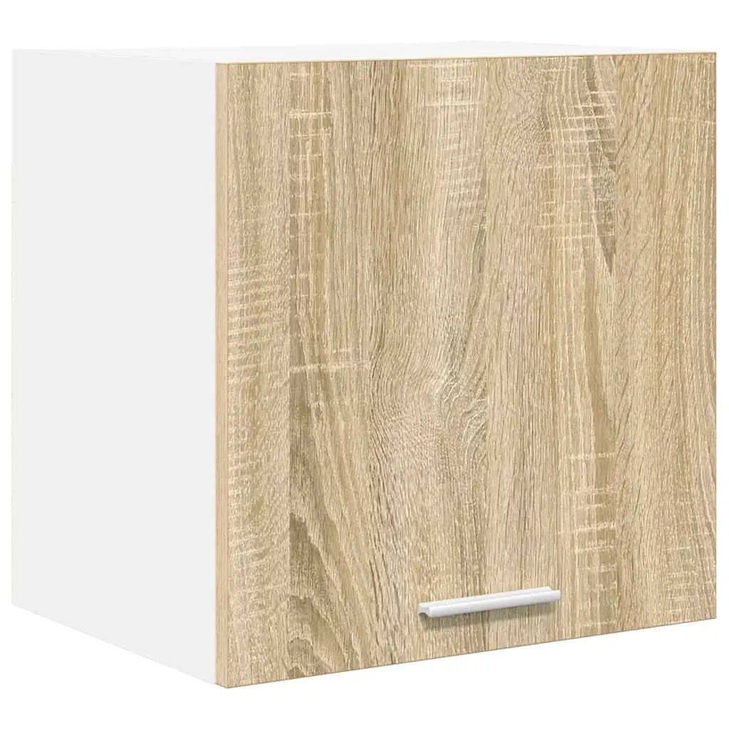 Armadio pensile con porta Riga 2 pcs Quercia Sonoma e Bianca 884135