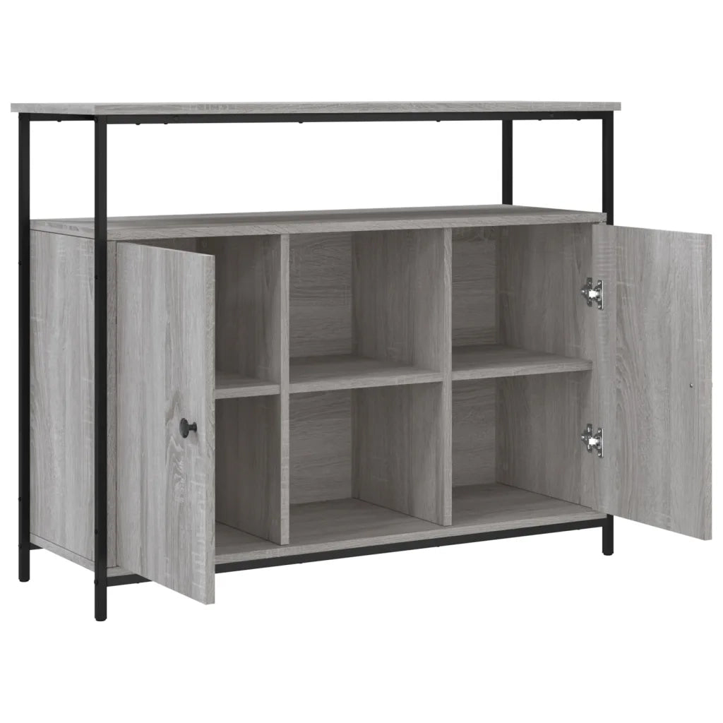 Credenza Grigio Sonoma 100x35x80 cm in Legno Multistrato 835502