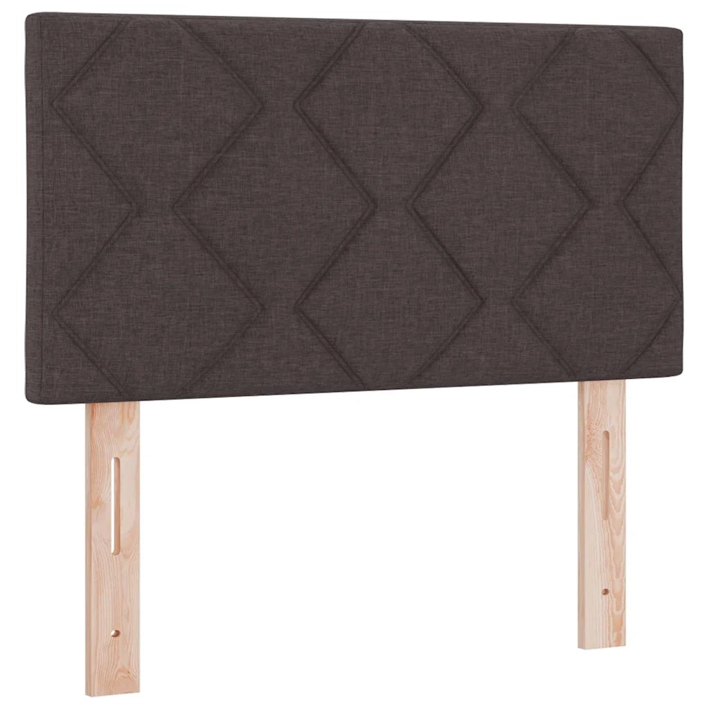 Letto a molle con testiera Marrone Scuro 200 x 80 cm Poliestere