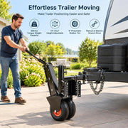 Trailer Maneuvering Aid, 227 Kg Vertical Load, 330–590 Mm Height, 22.8 Cm Pneumatic Rubber Tire, Manual Or Electric Key Drive, For Moving Motorhome Trailers