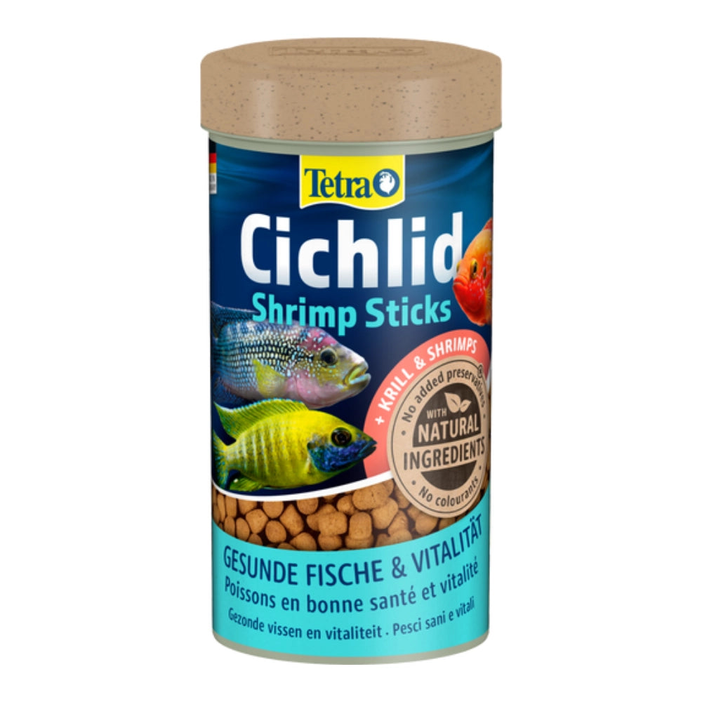 Tetra Cichlid Shrimp Sticks 250ml - Mangime per Pesci con Dieta Carnivora