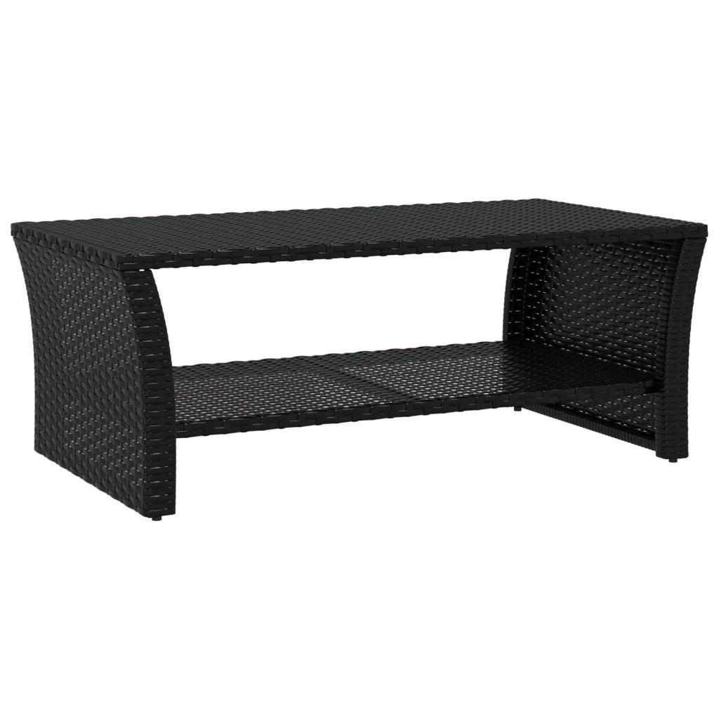 Tavolino Nero 100x50x40 cm in Polyrattan 319390