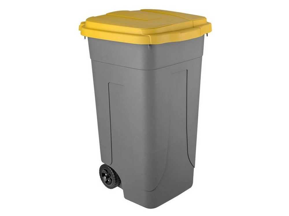 1pz bidone per differenziata  lt. 80 - cm. 45x50x78 h col. giallo/grigio cod:ferx.vit52528