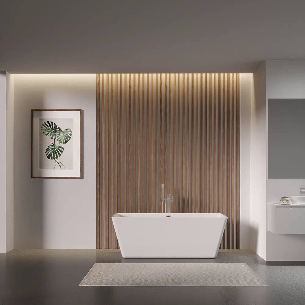 Vasca da bagno freestanding 170cm acrilico bianco lucido | Letizia