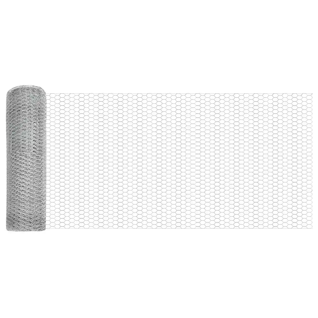 Palo della recinzione Argento 50 x 1 m (rete da 13 mm) Acciaio