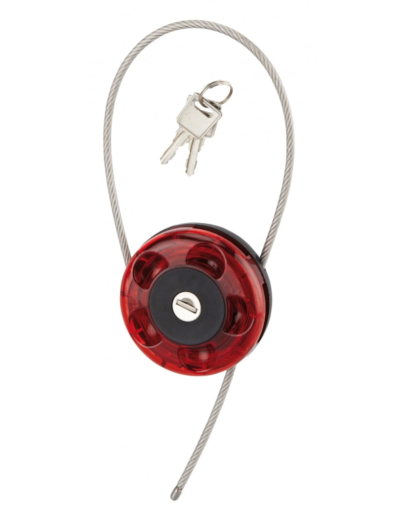 Lucchetto con cavo avvolgibile da 0,75 m, acciaio inox rivestito in PVC, 2 chiavi – Serrurerie de Picardie