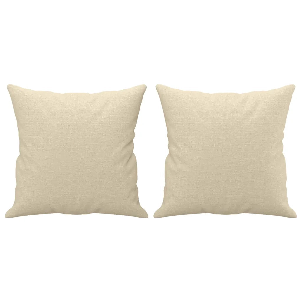 Divano | Divano da soggiorno | Sofa a 2 Posti con Cuscini Crema 120 cm in Tessuto